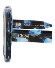 Chloe Round-Frame Recycled Acetate Sunglasses Havana Havana Blue (CH0195SK-30014693-003)