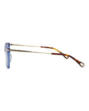 Chloe Square-Frame Bio Acetate Optical Frames Blue Gold Transparent (CH0059OA-30011515-004)