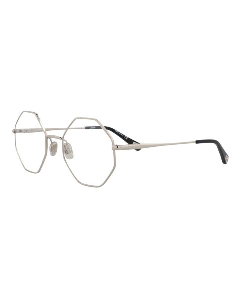 Chloe Square-Frame Metal Optical Frames Silver Silver Transparent (CH0022O-30009816-003)