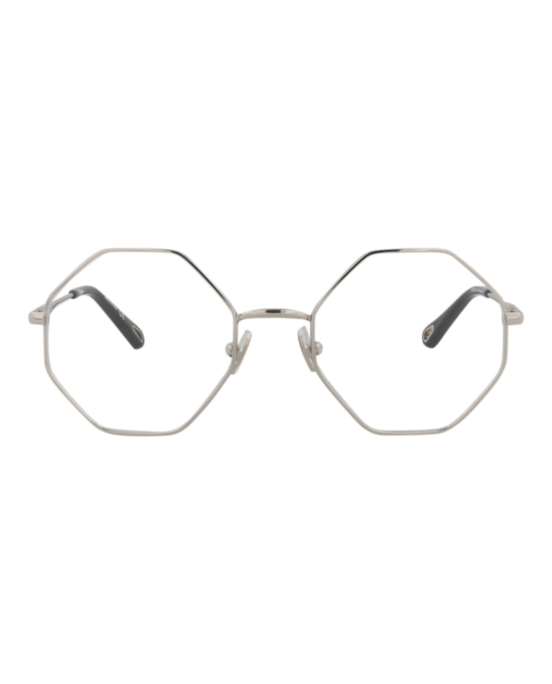 Chloe Square-Frame Metal Optical Frames Silver Silver Transparent (CH0022O-30009816-003)
