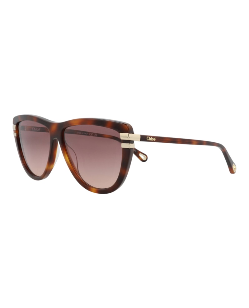 Chloe Square-Frame Recycled Acetate Sunglasses Havana Havana Red (CH0203S-30014676-002)