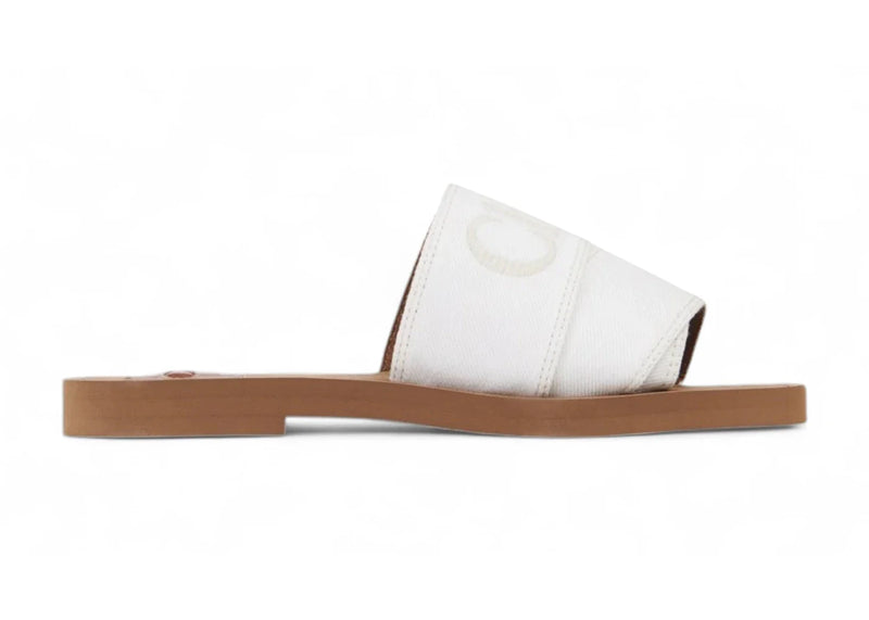 Chloe Woody Flat Mule Snow White (Women's)