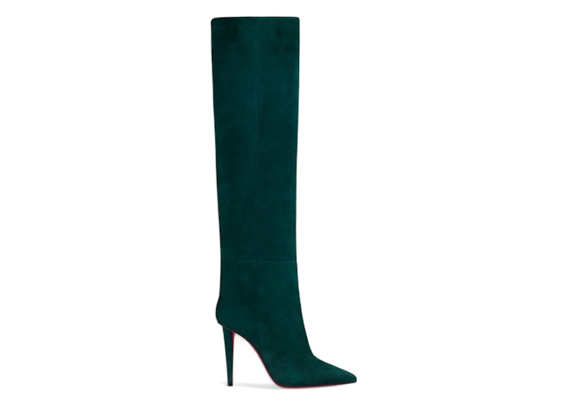 Christian Louboutin Astrilarge Botta 100 Suede Knee-High Boots Vosges (Women's)