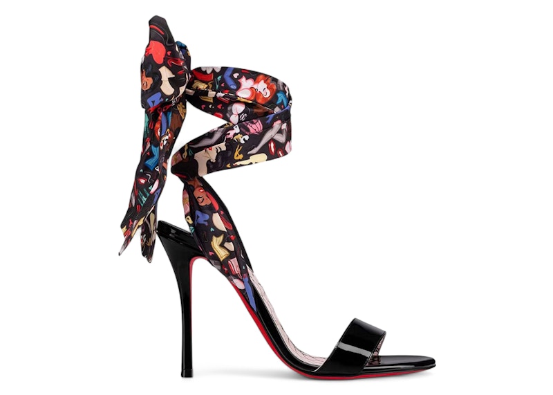 Christian Louboutin Fetish Du Desert 100 Heels Black Multi (Women's)