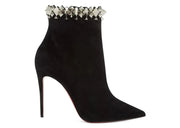 Christian Louboutin Firmamma 100 Veau Velours Black Silver (Women's)