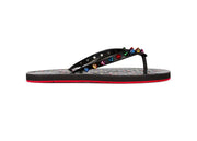 Christian Louboutin Loubi Flip Spikes Donna Flat Black Mix Multi (Women's)