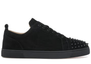 Christian Louboutin Louis Junior Spikes Veau Velours Sneaker Black