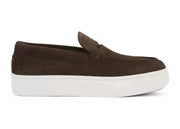 Christian Louboutin Paqueboat Flat Crosta Retournee Dark Brown