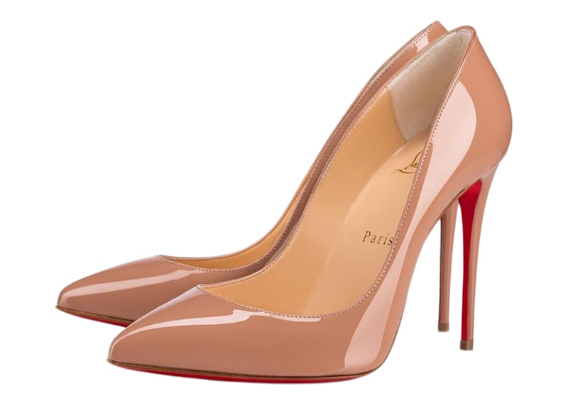 Christian Louboutin Pigalle Follies 100mm Pump Nude Patent Leather