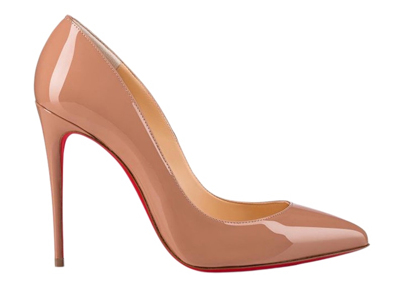 Christian Louboutin Pigalle Follies 100mm Pump Nude Patent Leather
