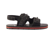 Christian Louboutin Siwa Flat Sandals Black Red