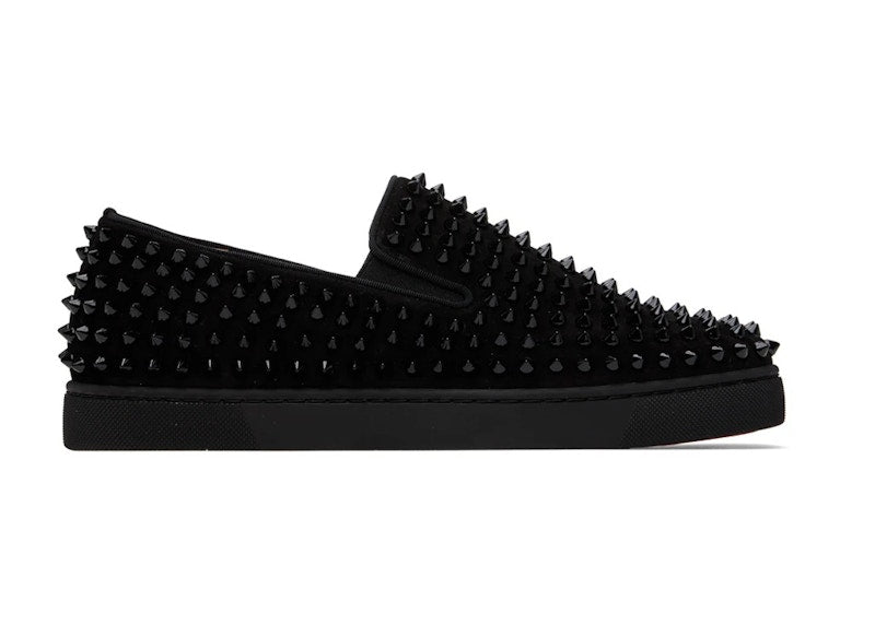 Christian Louboutin Spike Roller Boat Sneaker Black