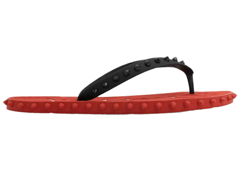 Christian Louboutin Super Loubi Flip Flop Black/Red