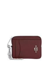 Coach Zip Card Case Gold Dark Stone