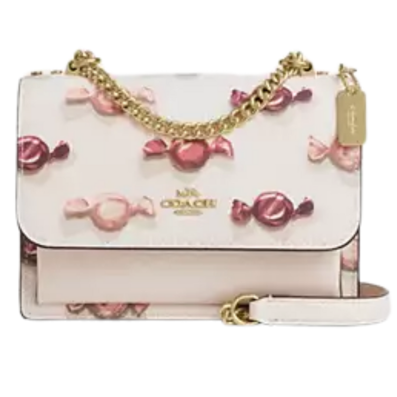 Coach Mini Klare Crossbody Bag With Candy Print  pebbled leather/Gold/Chalk/Chalk