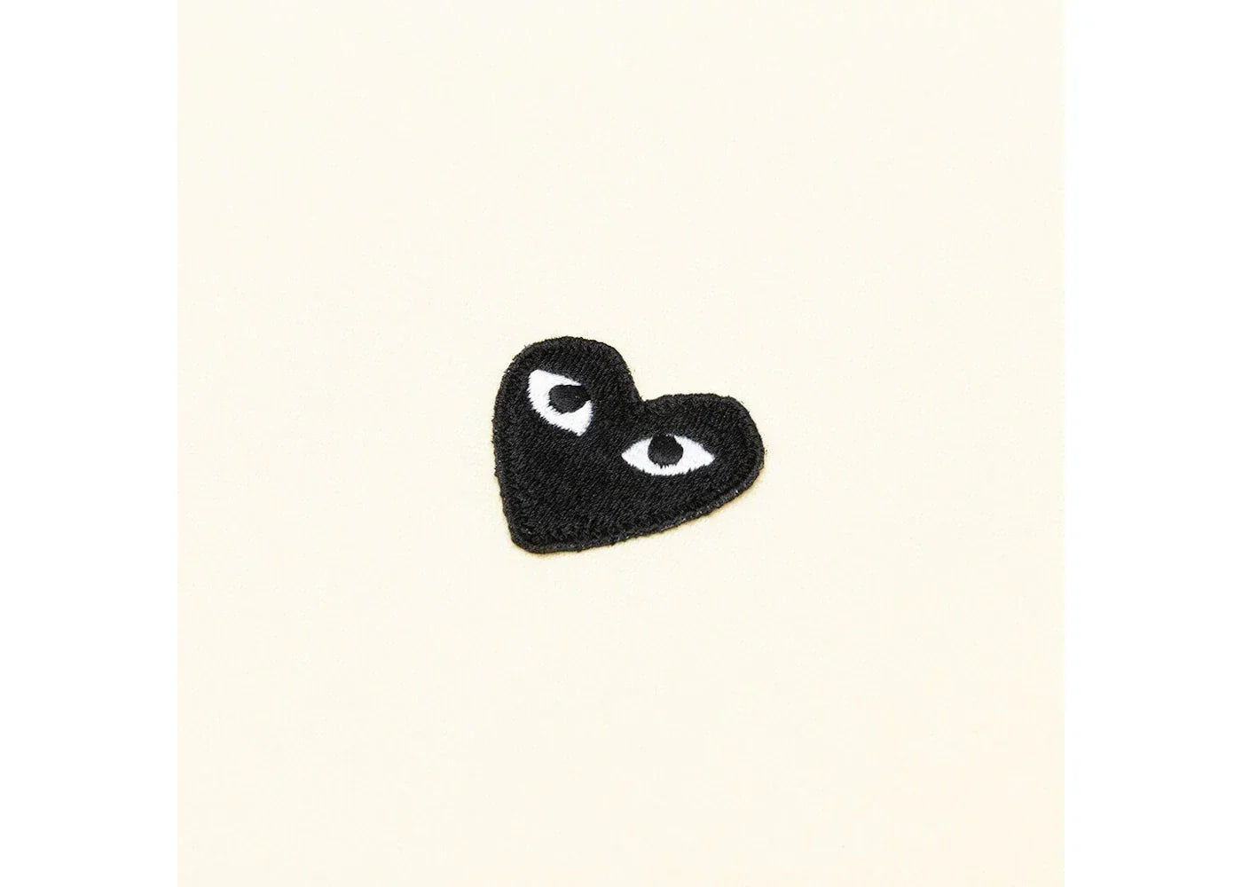 Comme Des Garcons Play Big Black Heart Zip Up Sweatshirt Ivory