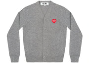Comme Des Garcons Play x Invader Cardigan Top Grey