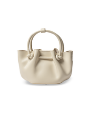 Corda - Ladies Leather Handbag With Knotted Handle I Ivory