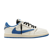 Fragment Design x Travis Scott x Air Jordan 1 Retro Low OG SP PS Sail Military Blue