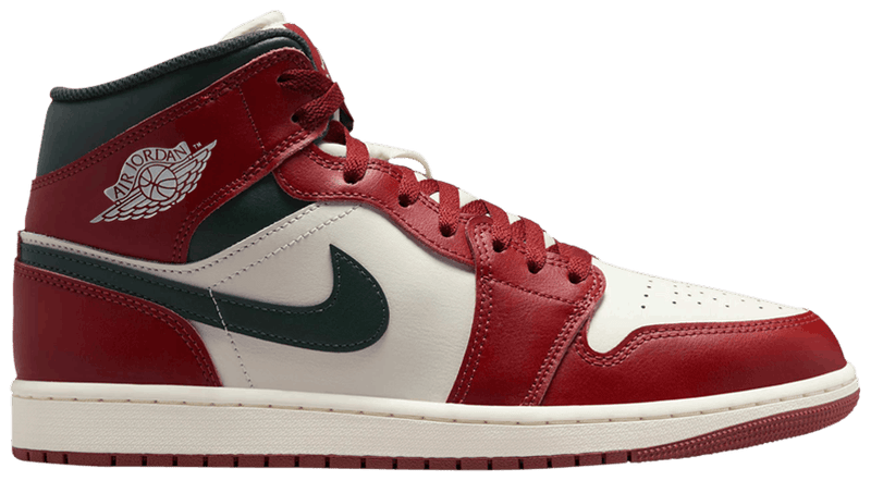 Air Jordan 1 Mid Redstone Midnight Green