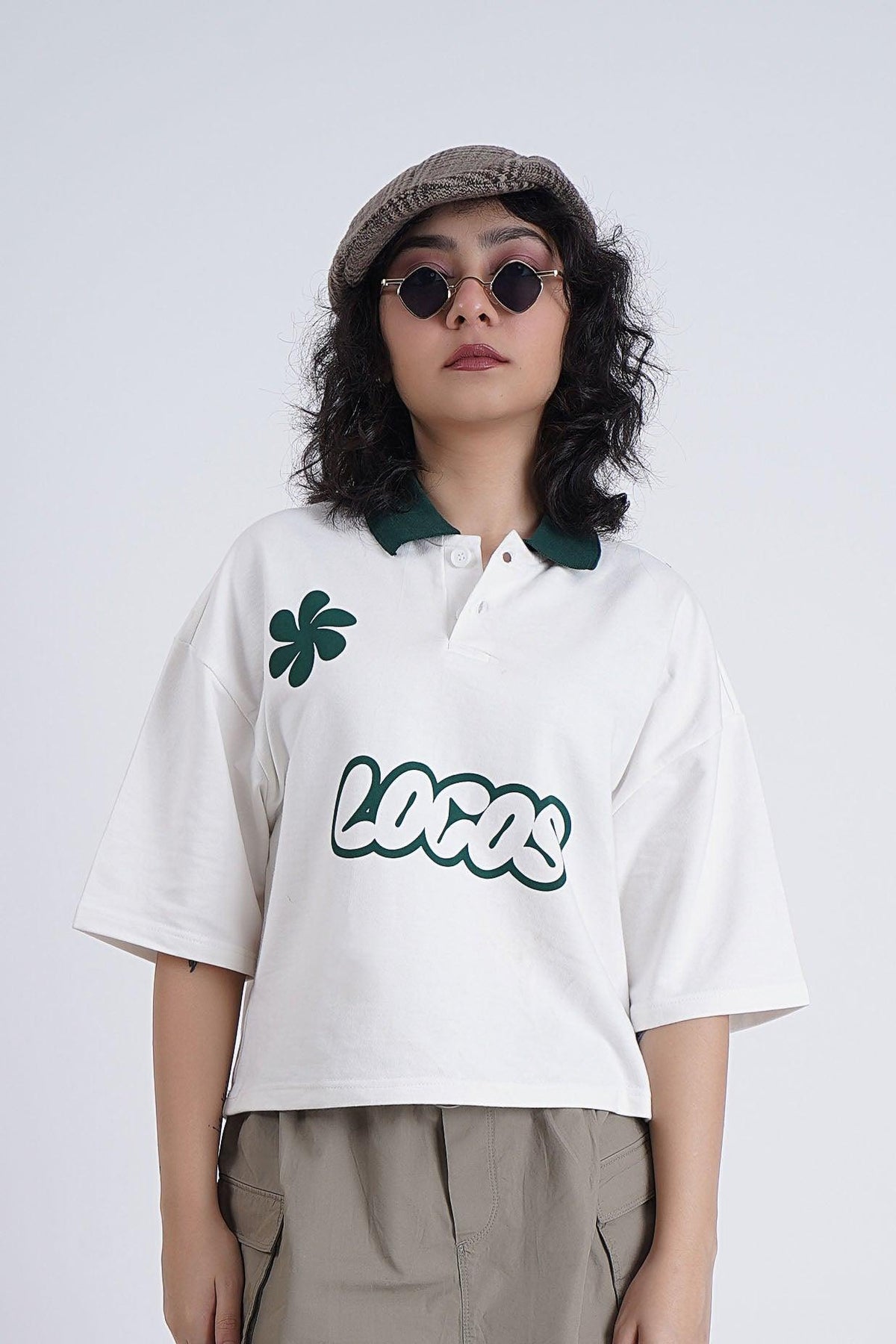 Cropped Polo Shirt