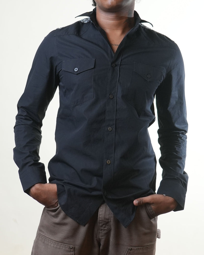 Zara Man Black Cargo Shirt (S)