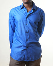 Versace Blue Formal Shirt (M)