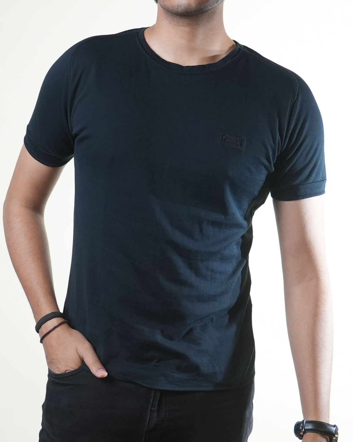 Versace Classic Navy Blue Crewneck T-Shirt (S)