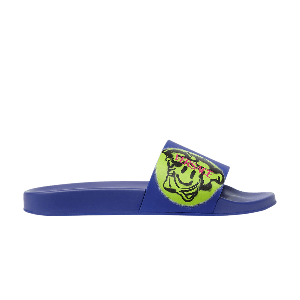 Versace Medusa Smile Slide Blue