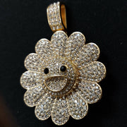 MURAKAMI FLOWER ICED OUT PENDANT (GOLD)