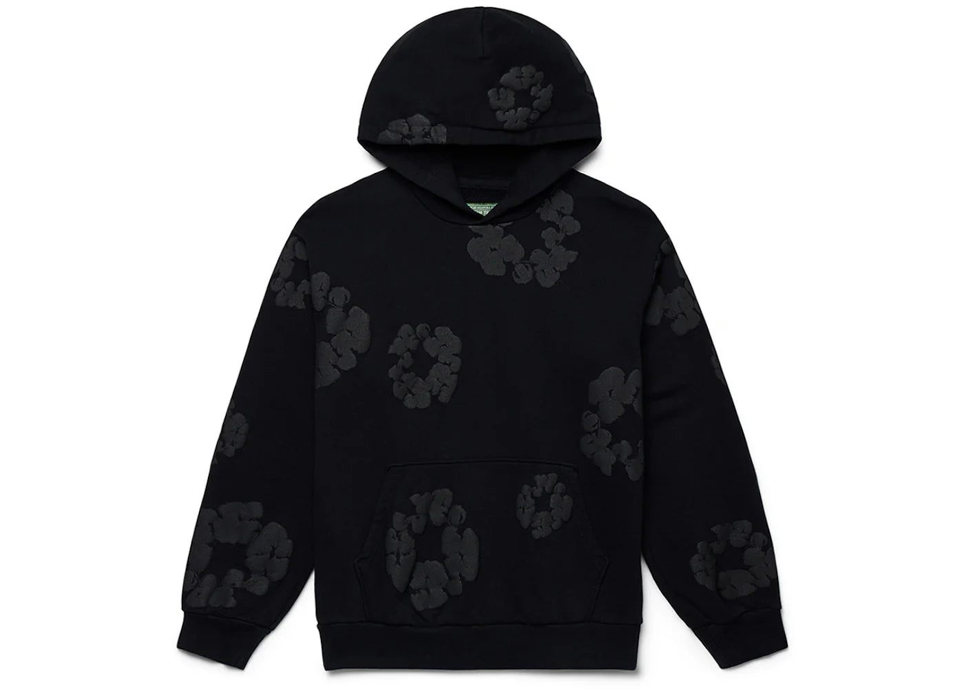Denim Tears Cotton Wreath Hoodie Black Monochrome