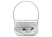 Diesel 1Dr Shoulder Bag Mirrored Leather Silver