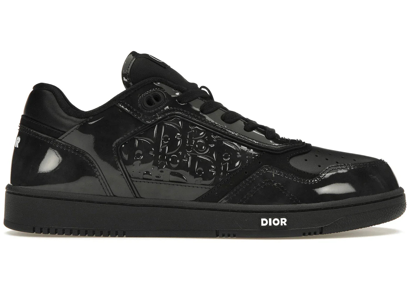 Dior B27 Low Black Patent Dior Oblique Gravity Embossed