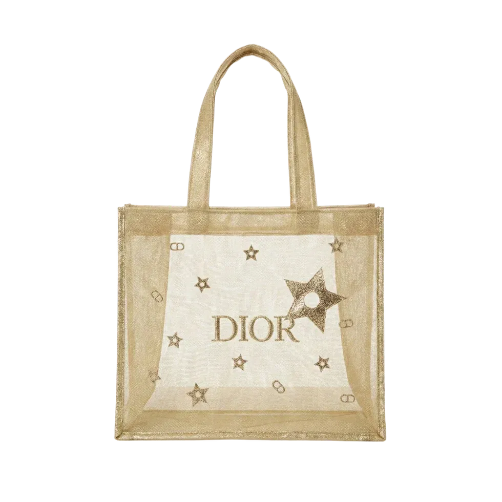 Dior Beauty Embroidered Star Tote Bag