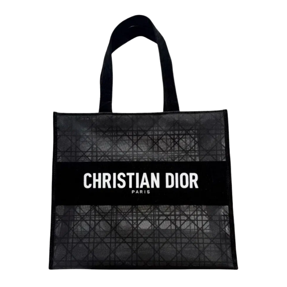 Dior Christian Dior Mesh Tote Bag - Black
