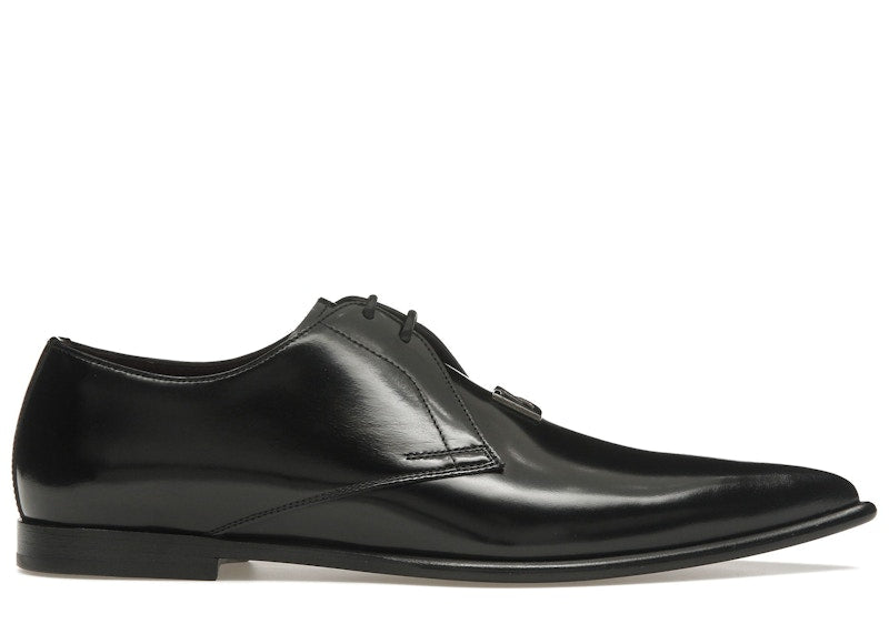 Dolce & Gabbana Achille Derby Shoes Black Buff Nappa Calfskin