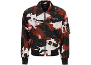 Dolce & Gabbana Camo Bomber Jacket Burgundy/Black/White