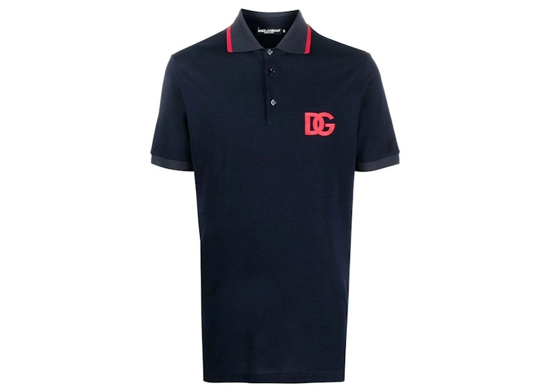 Dolce & Gabbana DG Logo Polo Marine Blue