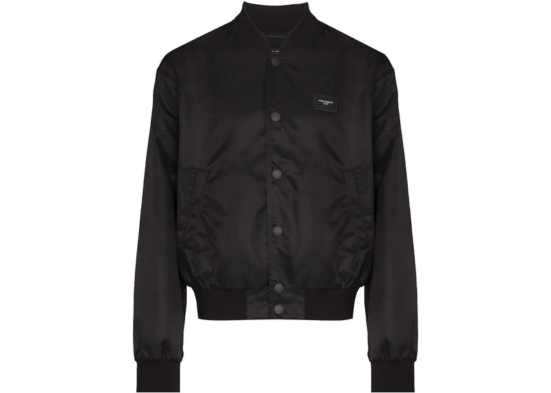 Dolce & Gabbana DG Plaque Bomber Jacket Black