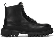 Dolce & Gabbana Lace Up Ankle Boots Black