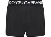 Dolce & Gabbana Logo Band Swim Shorts Black/White