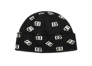 Dolce & Gabbana Logo Intarsia Beanie Black/White