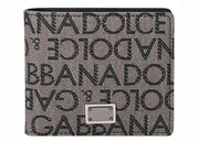 Dolce & Gabbana Logo Jacquard Wallet Beige/Black