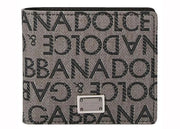 Dolce & Gabbana Logo Jacquard Wallet Beige/Black