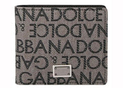 Dolce & Gabbana Logo Jacquard Wallet Beige/Black