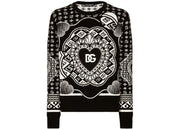 Dolce & Gabbana Logo-Print Jumper Black/White