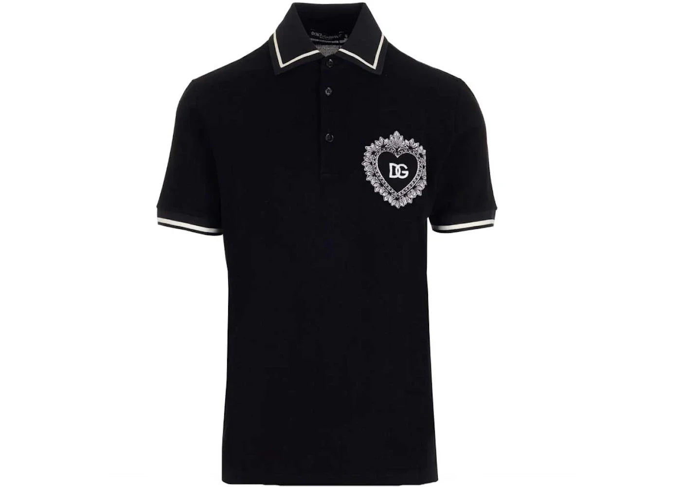 Dolce & Gabbana Logo-Print Polo Black