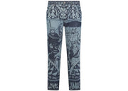 Dolce & Gabbana Loose Carretto Patchwork Print Jeans Blue