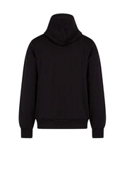 Dolce & Gabbana Man Cotton Stretch Frontal Logo Patch Sweatshirt Black