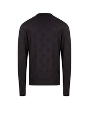 Dolce & Gabbana Man Silk All-Over Logo Sweater Black